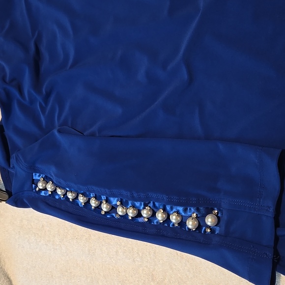MSK Royal Blue Cold Shoulder Dress - Picture 3 of 6
